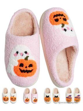 Fuzzy Plush Memory Foam House Slippers Non-Slip Washable Unisex